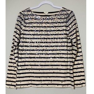 NWT J. Crew Sparkle Stripe Blouse